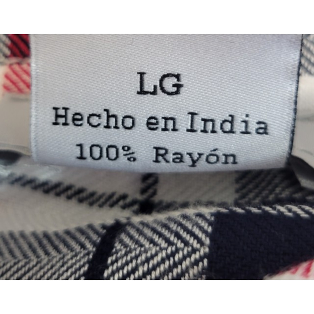 NWT BLL NYC Shirt Dress button‎ down Size Large Red Black Plaid Pocket Roll Tab - Picture 3 of 13